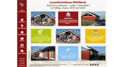 Desktop Screenshot of ferienhaus-muehlbeck.de